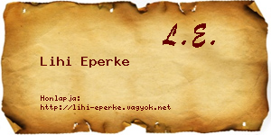 Lihi Eperke névjegykártya